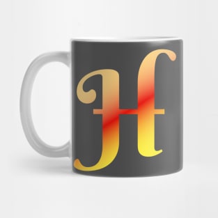 Letter H Letter Art Mug